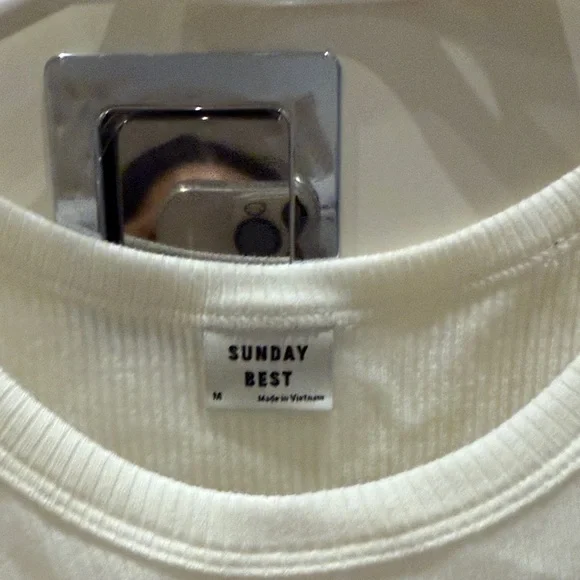 Sunday Best Cream Ribbed Tank Top - Picture 4 of 5